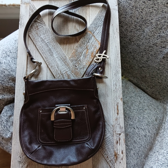 B Makowsky Brown Leather Crossbody  Retail  $280⚘️ - Picture 7 of 14